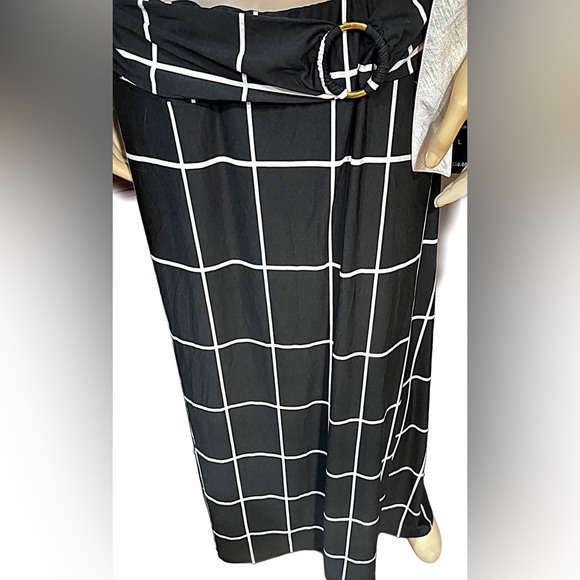 Robert Louis Black and White Checkered Skirt - Picture 1 of 6